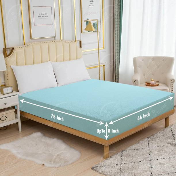 Dream Care Queen Size Fitted Terry Cotton Stretchable, Waterproof Mattress Cover