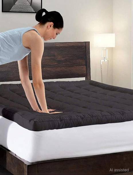 Relaxfeel 3 inch (7.62 cm) King Size Poly Fiber Waterproof Mattress Topper