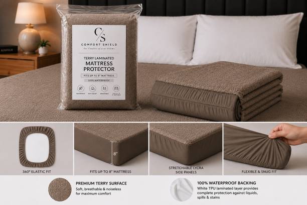 Comfort Shield Single Size Breathable, Stretchable, Waterproof Mattress Topper