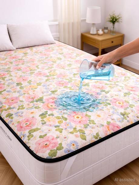 WINNSUN Double Size Elastic Strap Polyster Waterproof, Breathable Mattress Cover