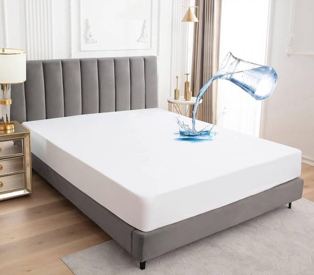 Jaipurlinen Elastic Strap Single Size Waterproof Mattress Cover