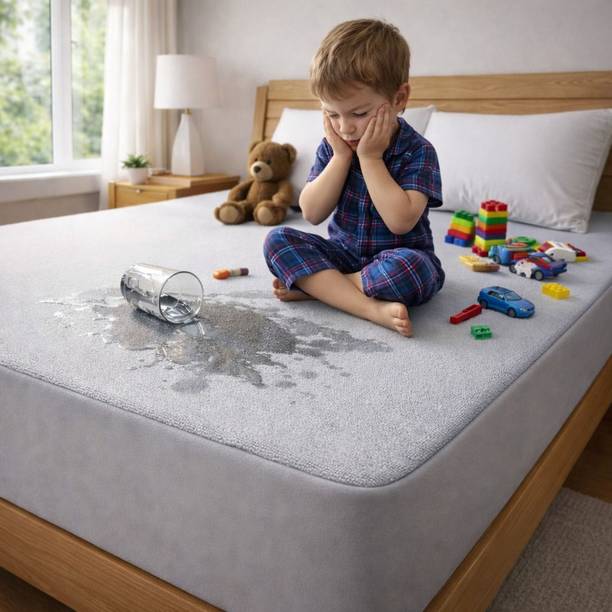 MW PRINTS King Size Waterproof Mattress Topper