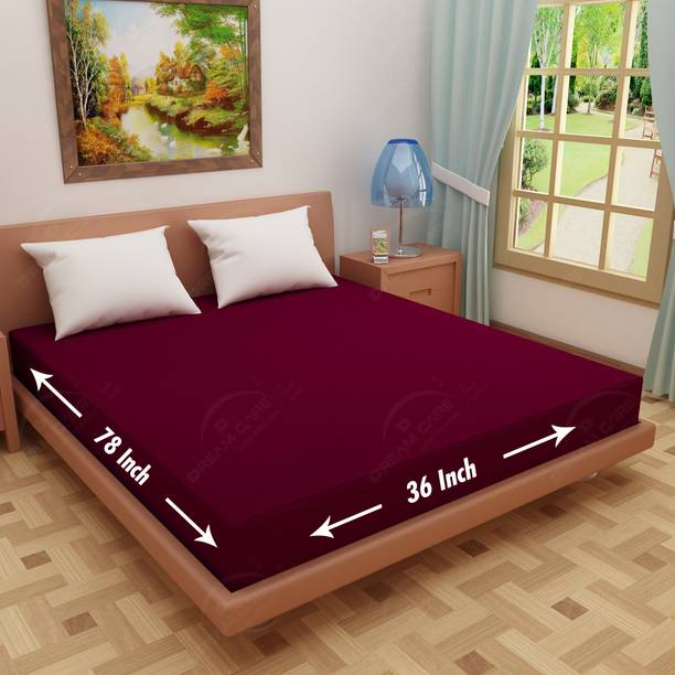 Dream Care Single Size Fitted Terry Cotton Breathable, ...