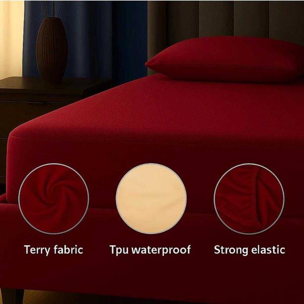 Ramya King Size Fitted Terry Cotton Waterproof Mattress Cover