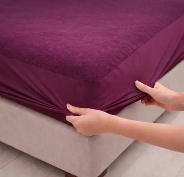 HECOLLY Double Size Fitted Terry Cotton Waterproof Mattress Cover