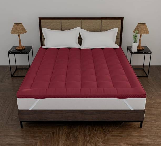 Blue Home Mattress Topper Double Size Breathable Mattress Cover