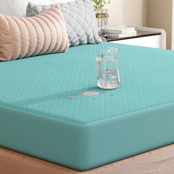 lukzer King Size Mattress Topper Terry Cotton Waterproof, Breathable, Stretchable Mattress Cover