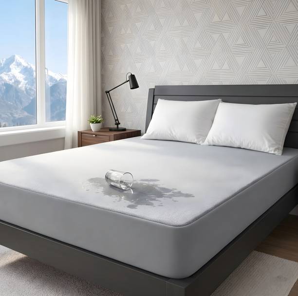 velnira King Size Polyester Waterproof Mattress Topper