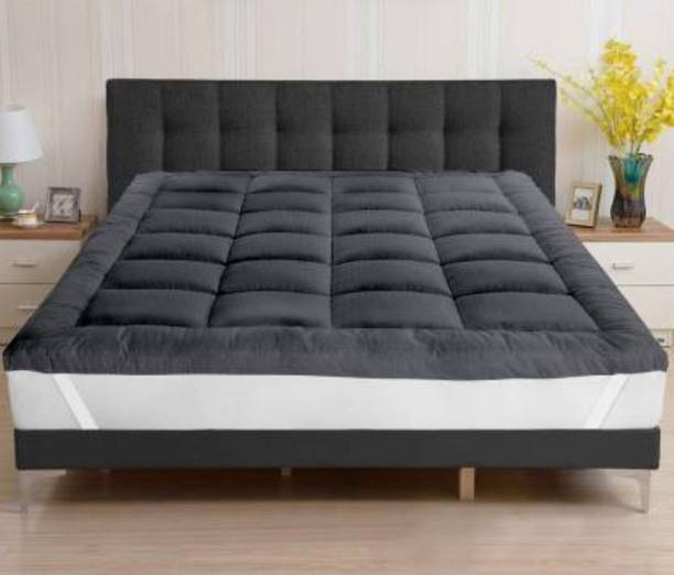 Texlux 2 inch (5.08 cm) Single Size Poly Fiber Breathable, Stretchable, Waterproof Mattress Topper