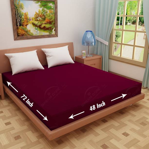 Dream Care Double Size Fitted Terry Cotton Breathable, Stretchable, Waterproof Mattress Cover
