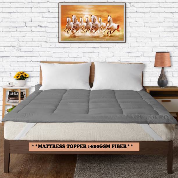 CRAZY WORLD Mattress Topper Double, Queen Size Breathable, Stretchable, Waterproof Mattress Cover