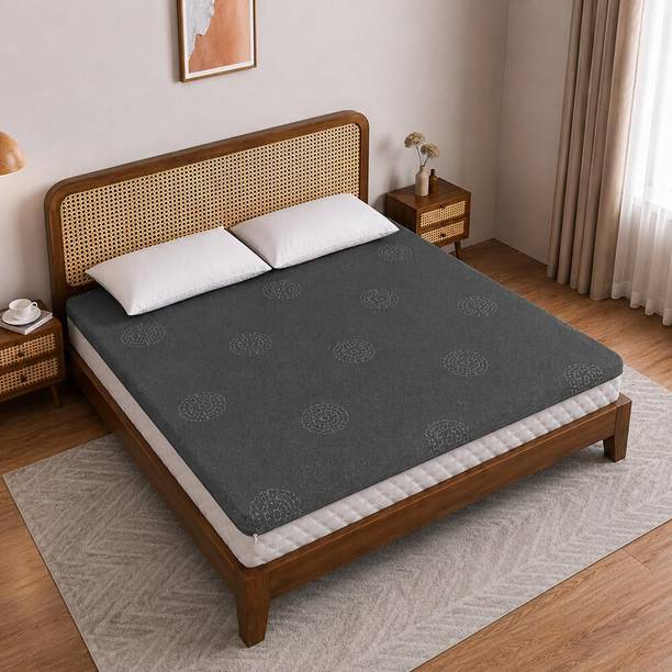 VRIKSHH 1 inch (2.54 cm) Double Size HR Foam Mattress Topper