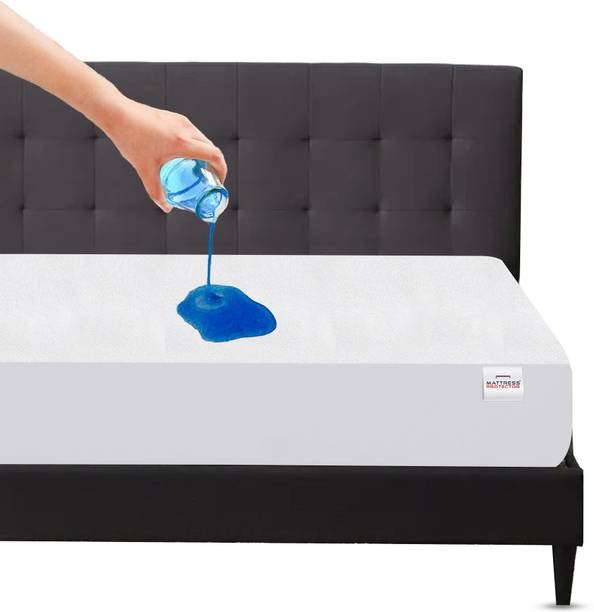 Mattress Protector Queen Size Fitted Terry Cotton Breat...