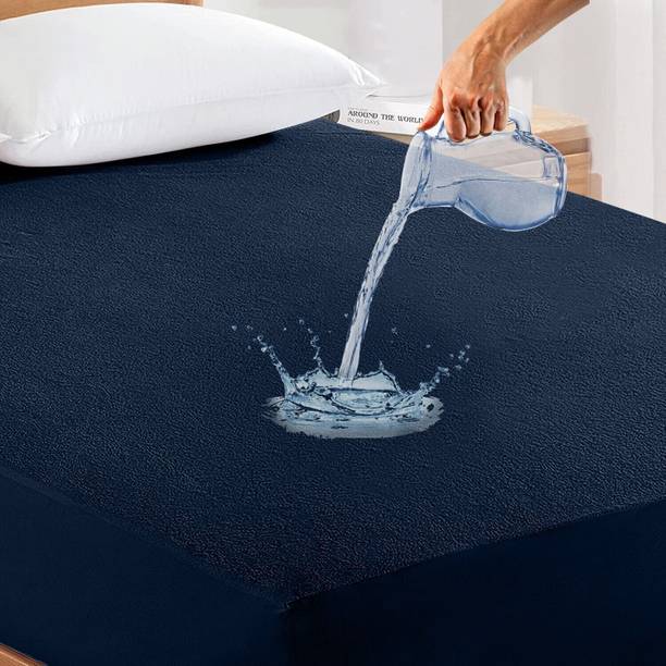MK Life King Size Fitted Terry Cotton Waterproof Mattress Cover