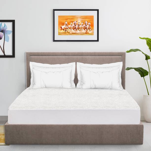 ITAJ Fitted Double Size Breathable, Stretchable, Waterproof Mattress Cover