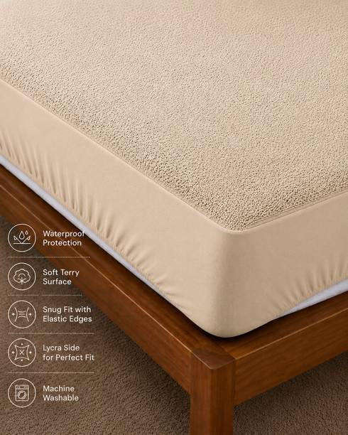 Rahulsales Double Size Fitted Terry Cotton Waterproof Mattress Cover