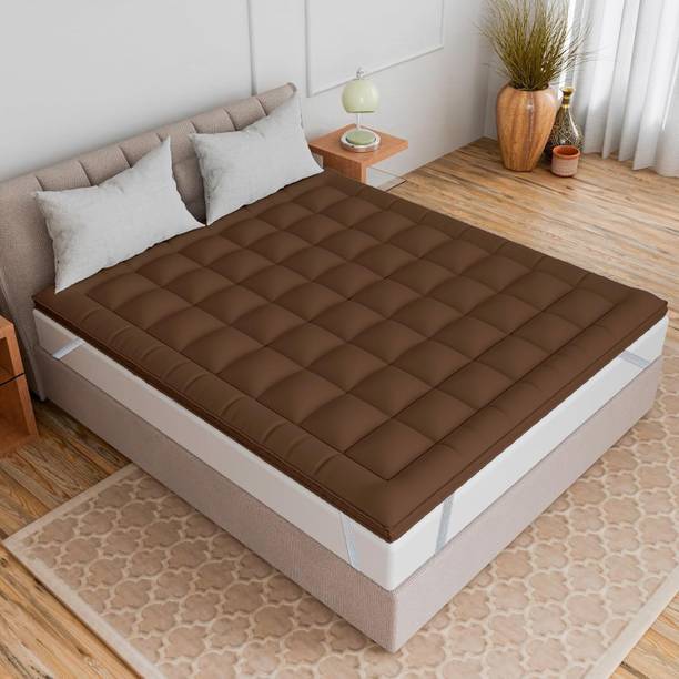Blue Home Mattress Topper Double Size Breathable Mattress Cover