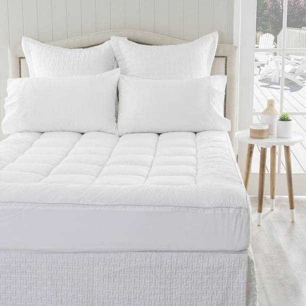 Manavlivings 2 inch (5.08 cm) King Size Microfibre Breathable Mattress Topper