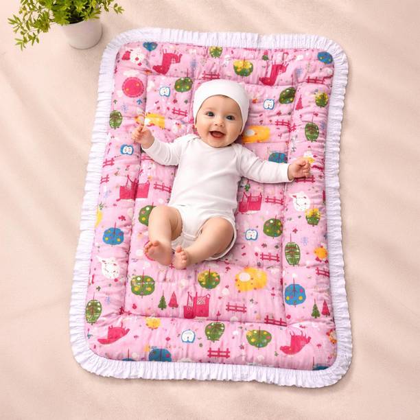 Vanray Fashion New Born Baby Supper Soft Fril Mattress(0-6 Months)( Pack Of 1)