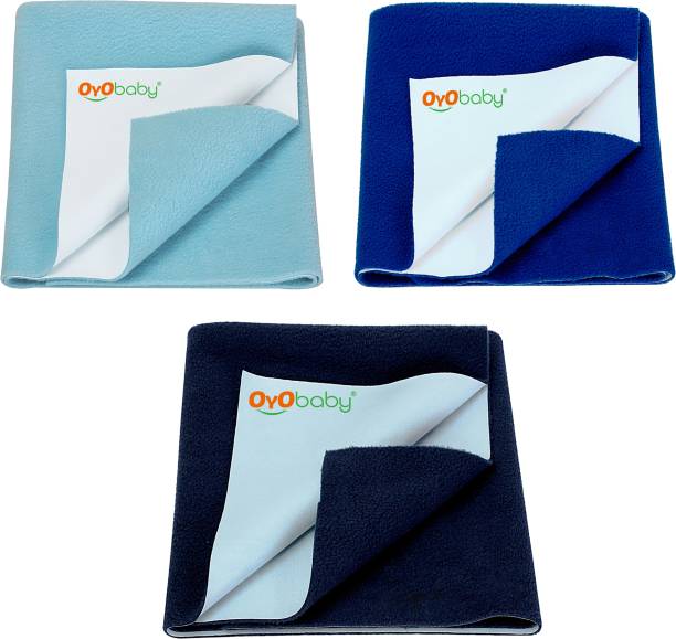 Oyo Baby Waterproof Dry Sheet, Small Size Pack Of 3 (Royal Blue, Sea Blue, Dark Sea Blue)