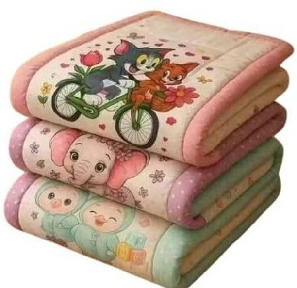 BABO&BABY New Born Baby Godadi Combo Soft Cotton Baby Bed & Crib Sheet Set (Pack of 3)