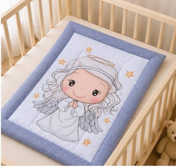 Vanray Fashion Baby Mattress Pari Desing Soft Washable Bedding Pack OF 1**