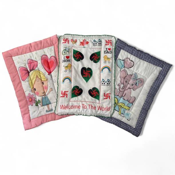 RUMPES Chhathi New Born Baby Godadi Pack of 3 | Soft Cotton Bed Mattress & Crib Sheets