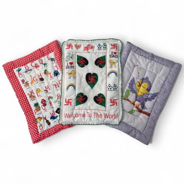 RUMPES Chhathi New Born Godadi Set of 3 | Soft Cotton Bed & Crib Sheets