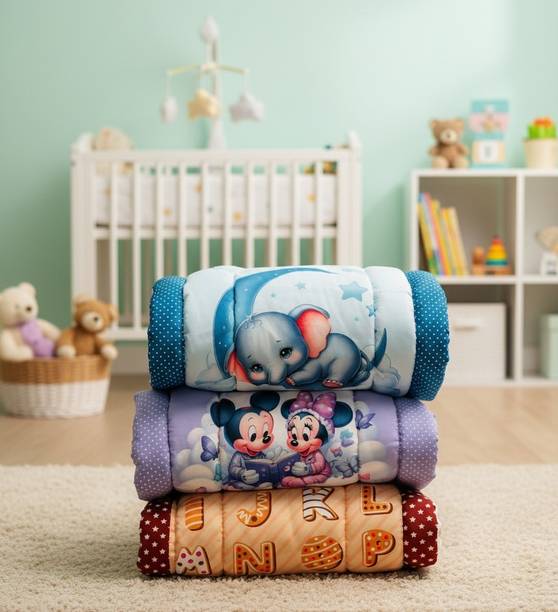 Zivora Kids Soft Cotton Fabric New Born Baby Kids Printed Mattress Children's Gadda Combo 3