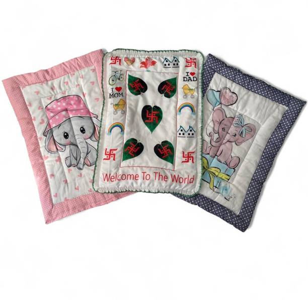 RUMPES Chhathi Baby Godadi Pack of 3 | Soft Cotton Mattress & Crib Sheets