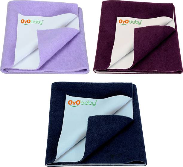 Oyo Baby Waterproof Baby Dry Sheet, Small Size, Pack Of 3 (Dark Blue, Plum, Voilet)