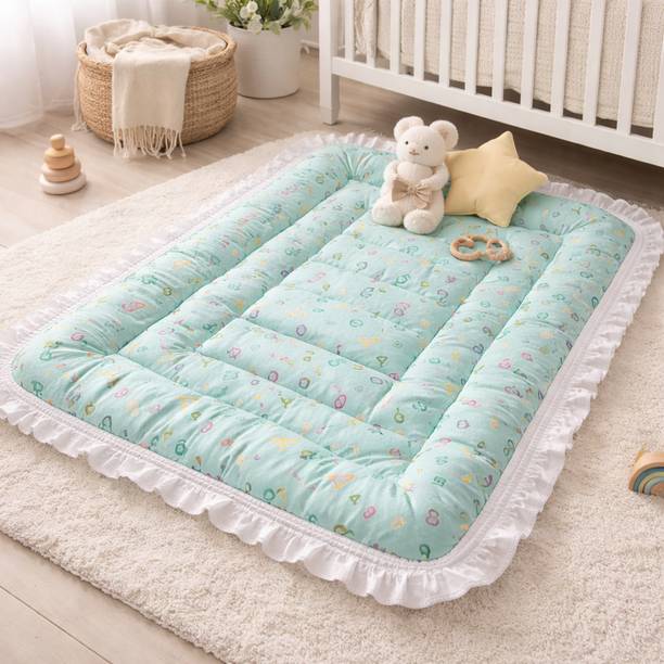 Vanray Fashion New Born Baby Supper Soft Fril Mattress(0-6 Months)( Pack Of 1)