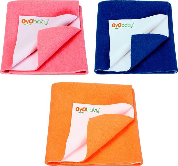 Oyo Baby Waterproof Baby Dry Sheet, Small Size Pack Of 3 (Salmon Rose, Royal Blue, Peach)