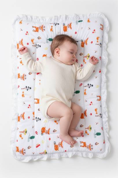 JK Handloom Portable Premium Cotton Crib Mattress Multi Color Pack Of 01