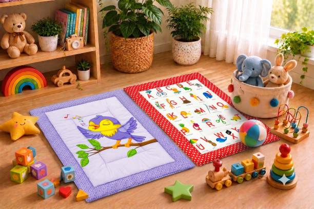 NEOBABE Baby Bed Mattress Sleeping Mat for Newborn Baby Soft Cotton Printed Godari, Crib