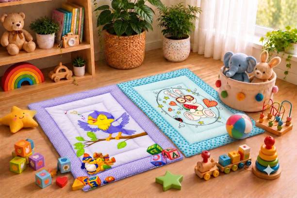 NEOBABE Baby Bed Mattress Sleeping Mat for Newborn Baby Soft Cotton Printed Godari, Crib