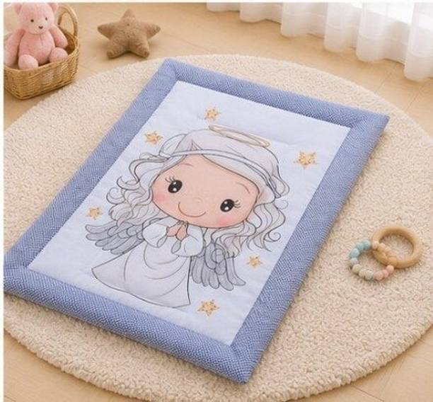 Vanray Fashion Baby Mattress Pari Desing Soft Washable Bedding Pack OF 1**