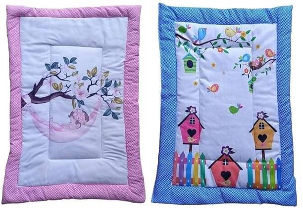 Bigbought Combo Newborn Baby Pom Pom Cotton Baby Bed | Godari | Cradle Bed | Crib Sheet