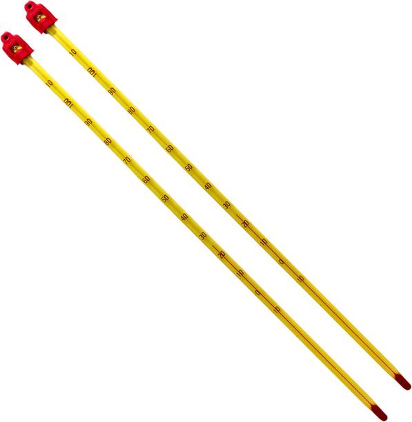 THE LABWORLD thermometer -10 to 110 degrees celsius pack of 2, 300mm for laboratory industrial and household temperature measurement of liquids and chemicals with plastic case Thermometer with Fork Kitchen Thermometer