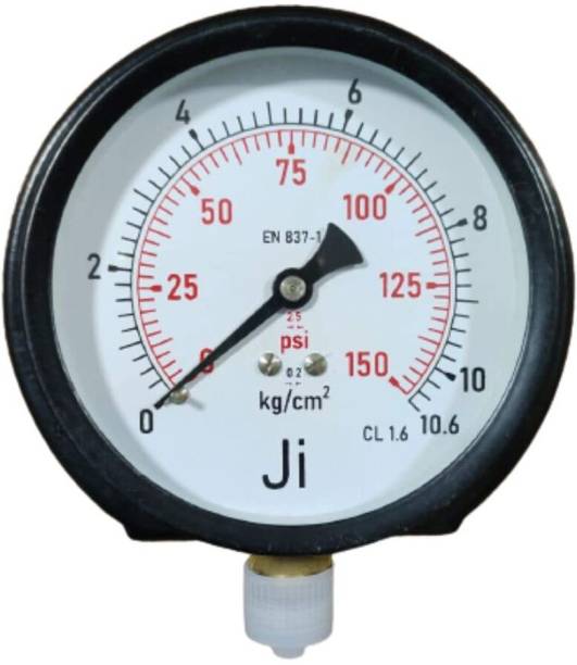 Japsin instrumentation Pressure Gauge. 4" Dial, 0-10.6 kg/cm2, Bottom Entry, 3/8" BSP (M) Connection Dial Indicator