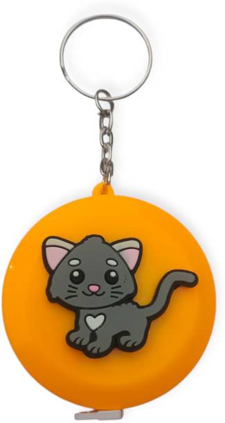 MyFinds Cute Cat Inchi Tape 60 Inch | Body Measurement & Tailor Tape Keychain Measurement Tape