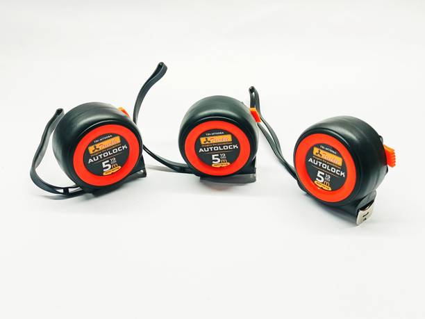4MECH 5m x 3 Premium Plastic AutoLock Measuring Tape for Home and Professional Use Measurement Tape