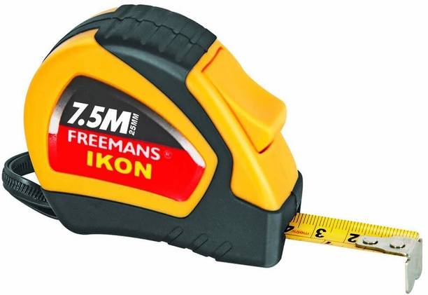FREEMANS 7.5mtr 25mm ikon rubber grip home and professional use heavy duty hard tape Measurement Tape