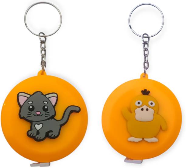 MyFinds Cute design Inchi Tape 60 Inch | Body Measurement & Tailor Tape Keychain Measurement Tape