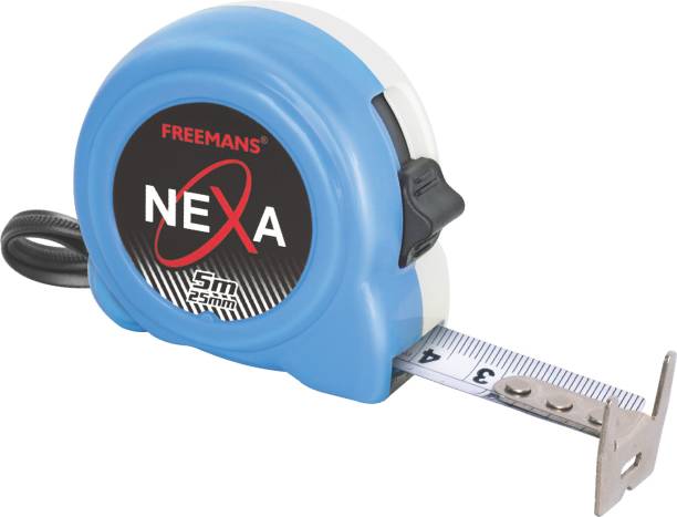 FREEMANS NEXA 5m:25mm Steel Inchi Measuring Tape and Double-sided Printing with Belt Clip Measurement Tape