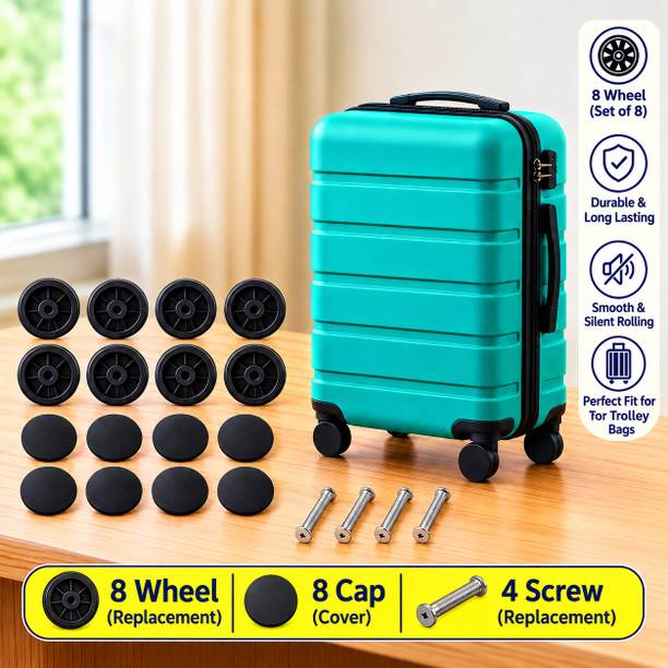 smartcarry REPLACEMENT WHEEL 8 WHEEL, 5 CM, 8 CAP 8WHL-8CAP-BLK-4 SCREW-5 CM Single Unit Measuring Wheel