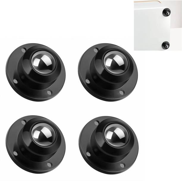 GOPINATH AUTOLINK 4pcs Black Wheel Cater roller 360° Swivel Wheels for Furniture Ball Casters Modification Moving Table Heavy Duty Caster Wheels Multiple Unit Measuring Wheel