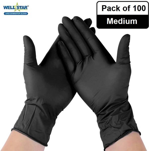 Wellstar Nitrile Examination Gloves Black (Best Price & Quantity Guaranteed) Medium Nitrile Examination Gloves