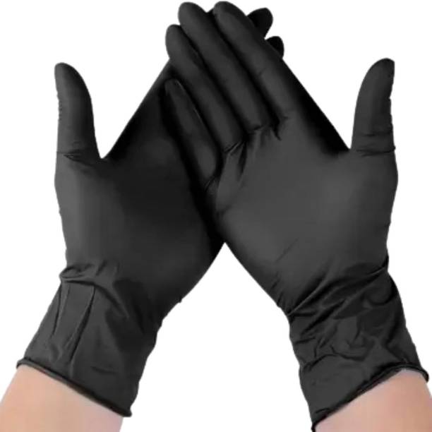 7SHIELD Black Disposable Nitrile Gloves – Industrial, Medical & Tattoo Nitrile Examination Gloves