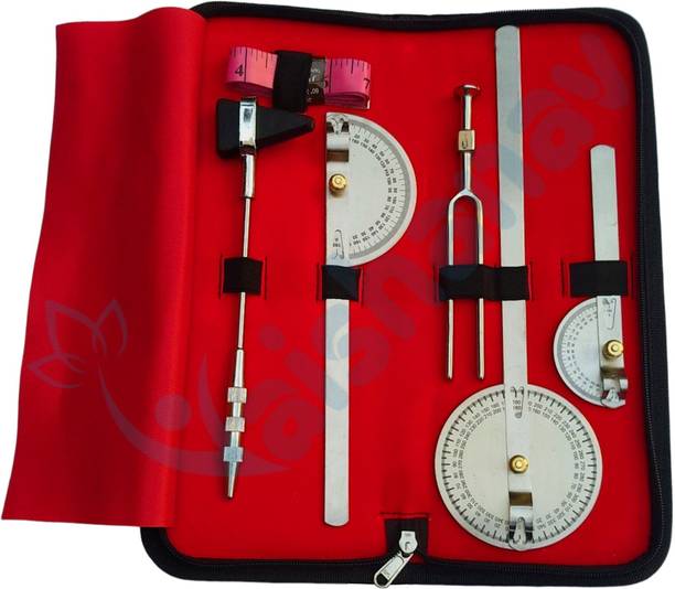 Vaishanav Goniometer Set Physiotherapy Kit Set of 3 And Percussion with Tuning Fork Medical Goniometer